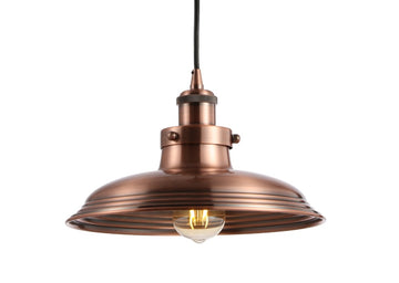 Bedford 11" Adjustable Iron Industrial Rustic LED Pendant - JONATHAN Y